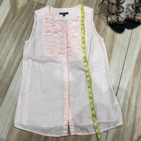 Gap Pink Sleeveless cotton button down Top - Picture 5 of 6